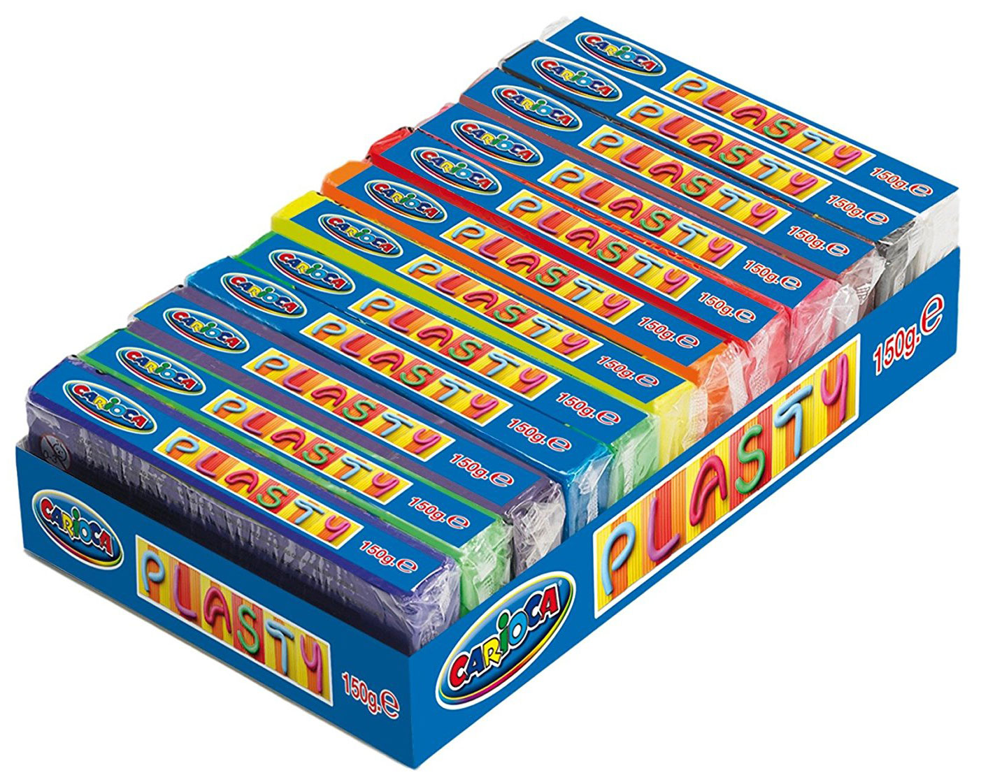 Пластилин 12 кольорів 150гр, 12шт./уп. Carioca - фото 1