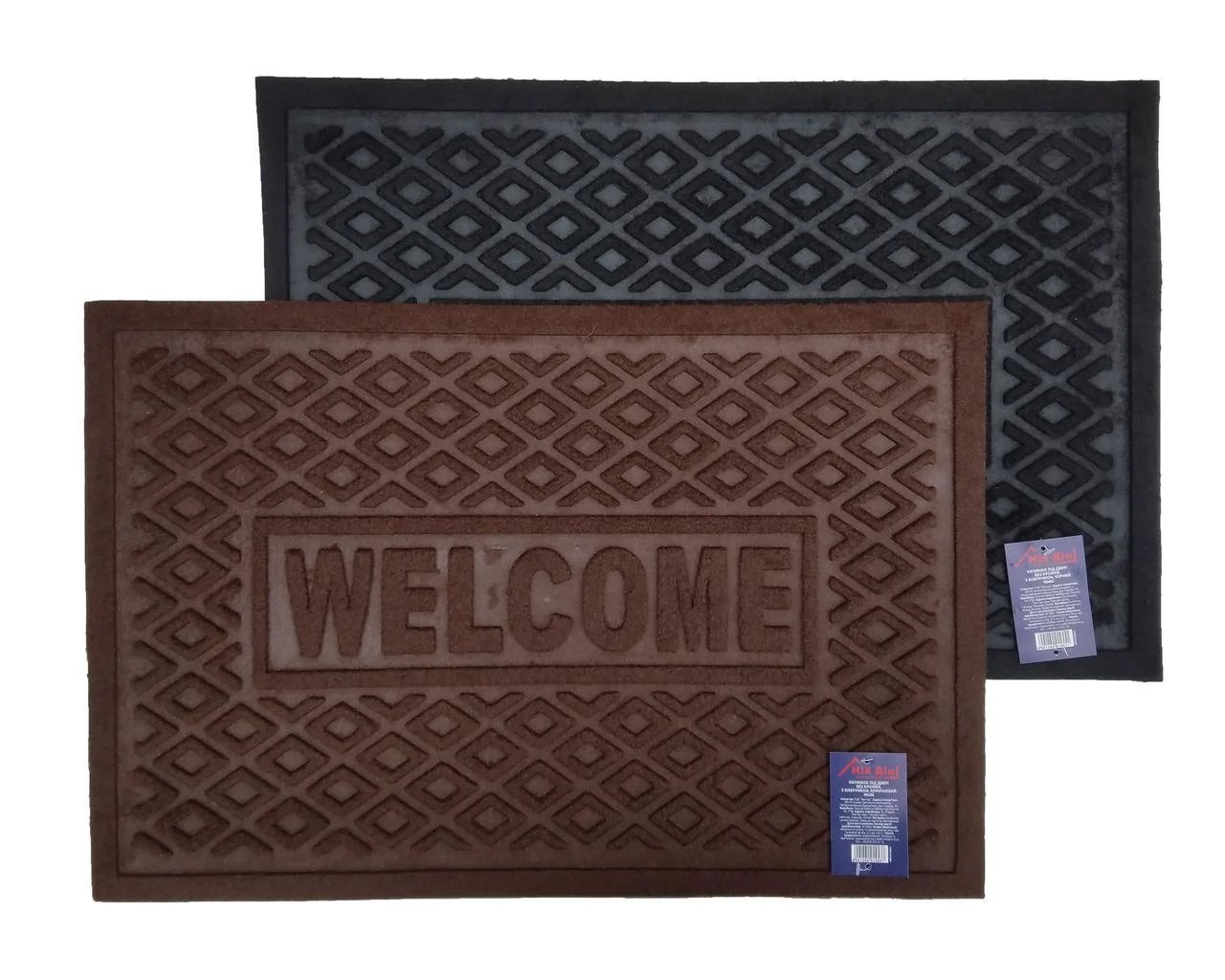 Килимок під двері 40*60см, без кромки, з візерунком, коричн. Мій Дім - фото 2