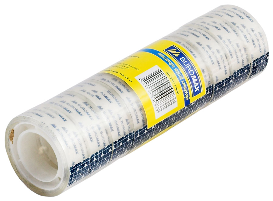 Клейка стрічка 15мм.*10м., , прозор. BuroMax - фото 2