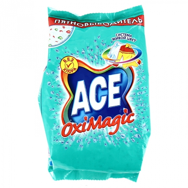 Засіб для видалення плям 200гр. OXY Magic, порошок ACE - фото 1