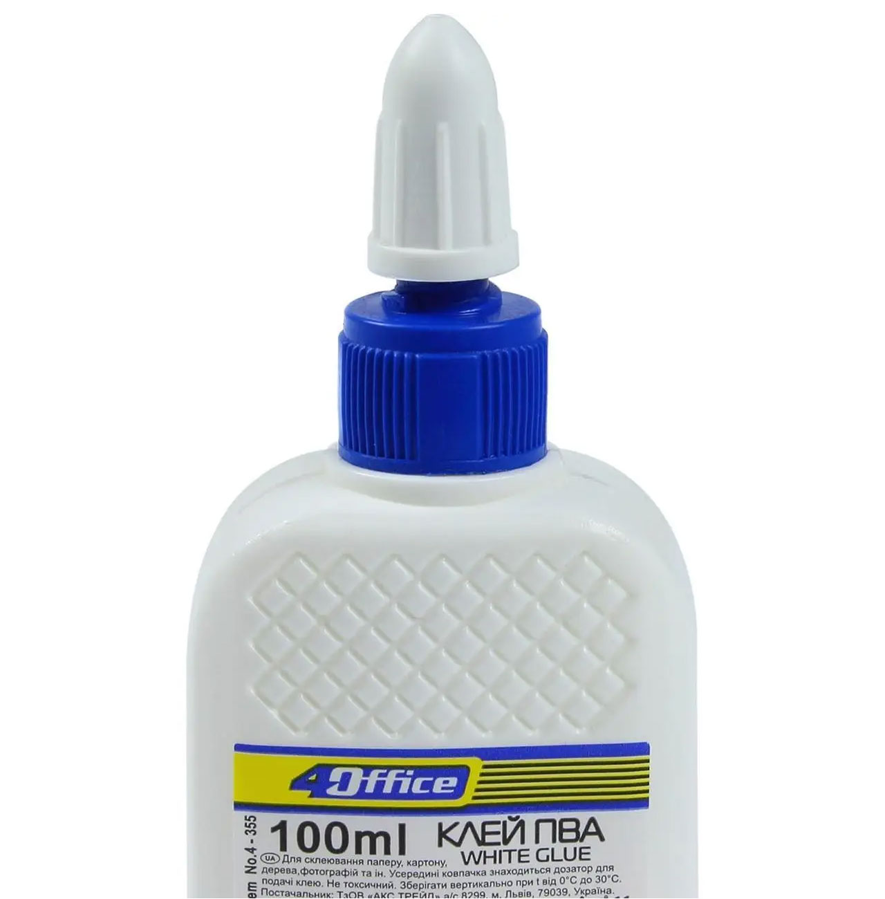 Клей ПВА 100мл., с удобным дозатором 4Office - фото 3