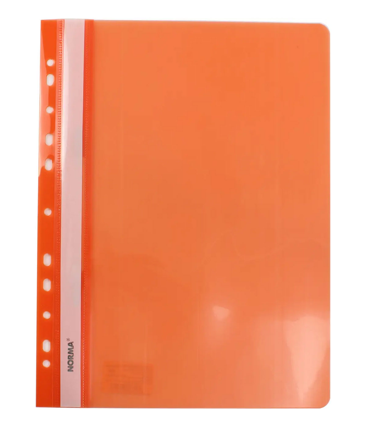 Швидкозшивач з прозорим верхом та перфорацією, А4, помаранчевий. NORMA - фото 3