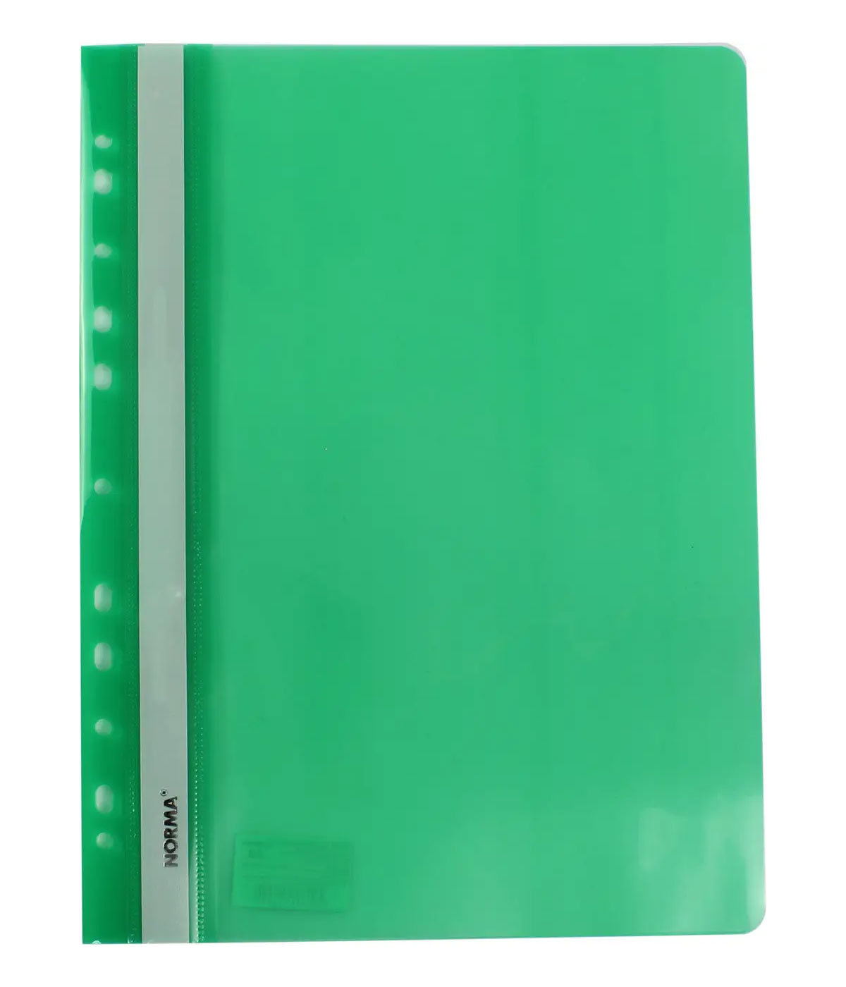 Швидкозшивач з прозорим верхом та перфорацією, А4, зелен. NORMA - фото 5