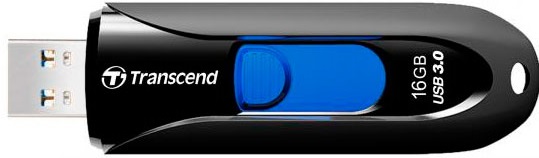 Флеш-пам'ять USB 3.0Flash Drive 16Gb JetFlash 790 слайдер, пластик. корпус, чорн. TRANSCEND - фото 1