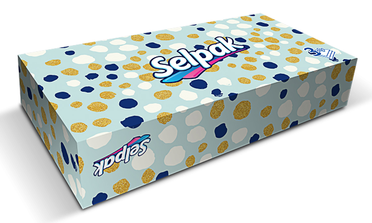 Серветки косметичні Мakci, 3 шари, 100шт./уп. Selpak - фото 3