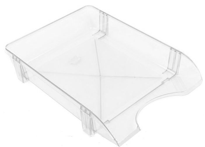 Лоток горизонтальный для бумаг ЛГ-06, прозрачный КиП - фото 1