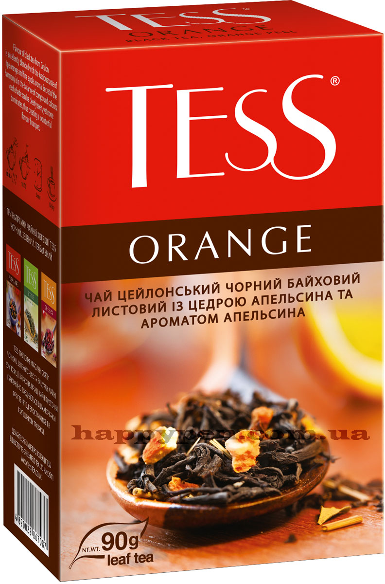 Чай черный ароматизированный Orange, 90г. Tess - фото 1