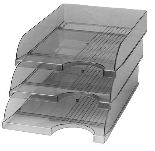 Лоток горизонтальний для паперів ЛГ-04, димч. КіП - фото 1