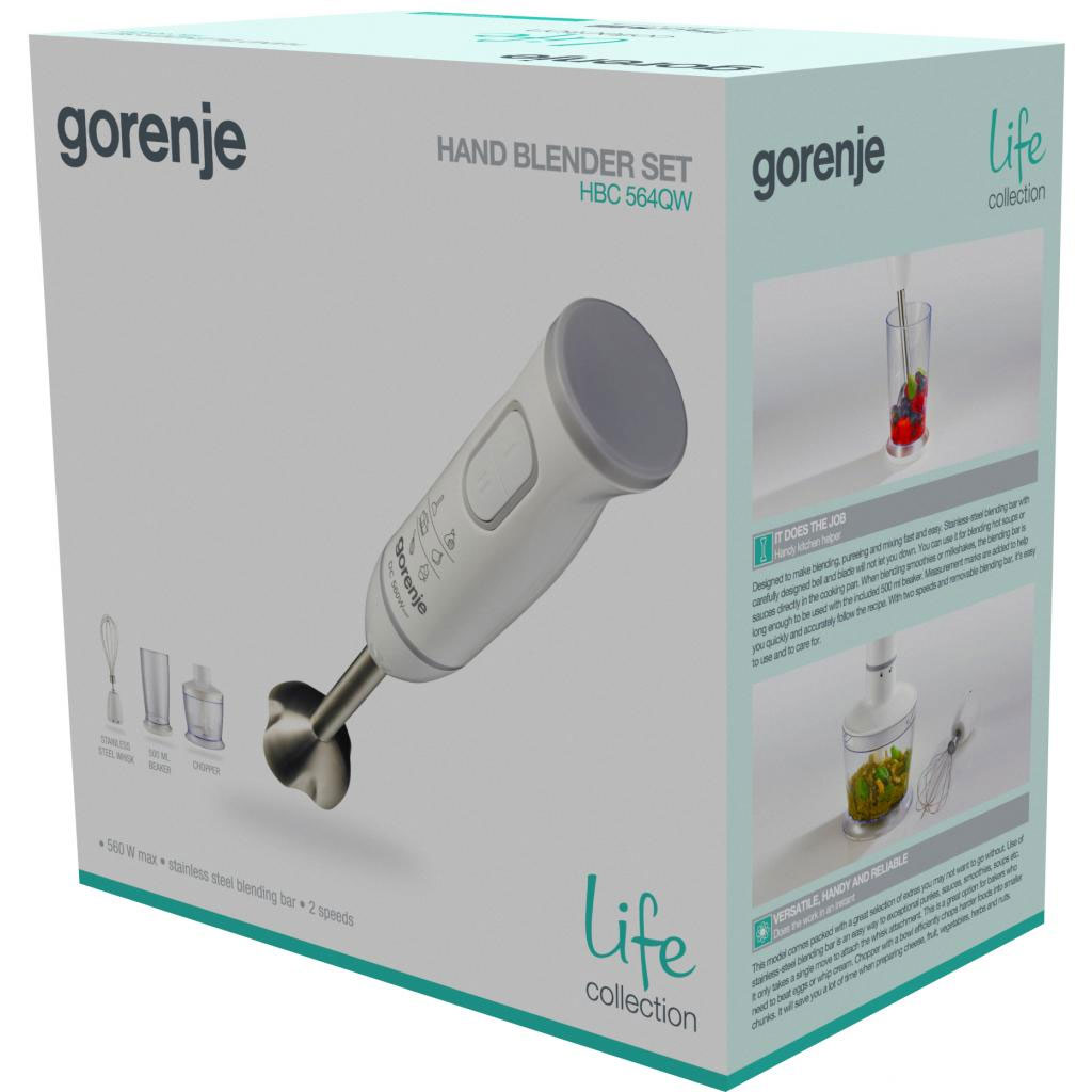Блендер погружний GORENJE HBC564QW, біл. GORENJE - фото 5