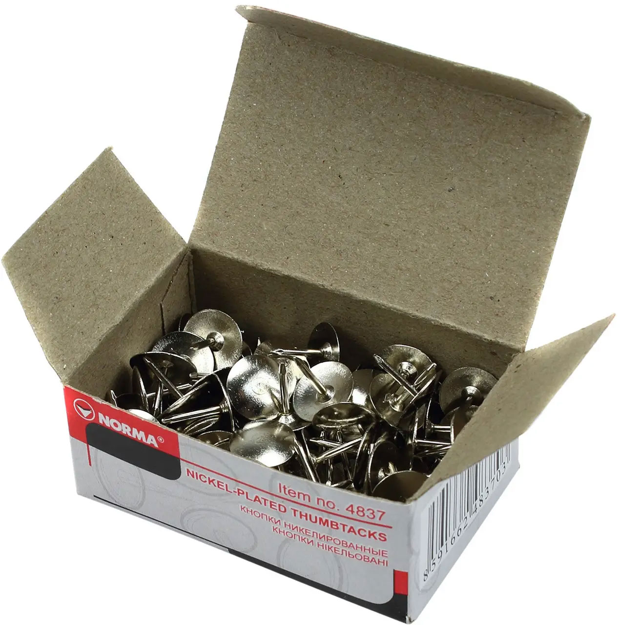 Кнопки 100шт./уп., никель. NORMA - фото 1