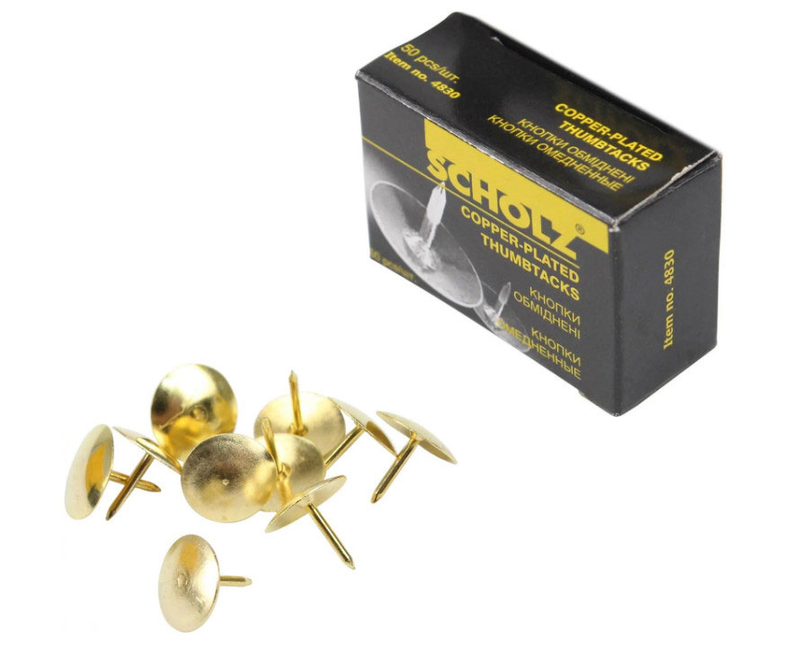 Кнопки 50шт./уп., медные Scholz - фото 1