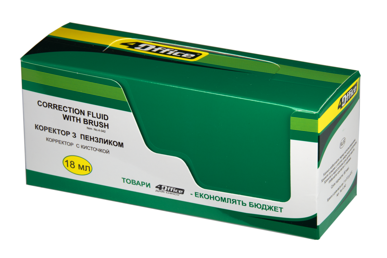 Коректор 18мл., з пензликом, на спиртовій основі 4Office - фото 2