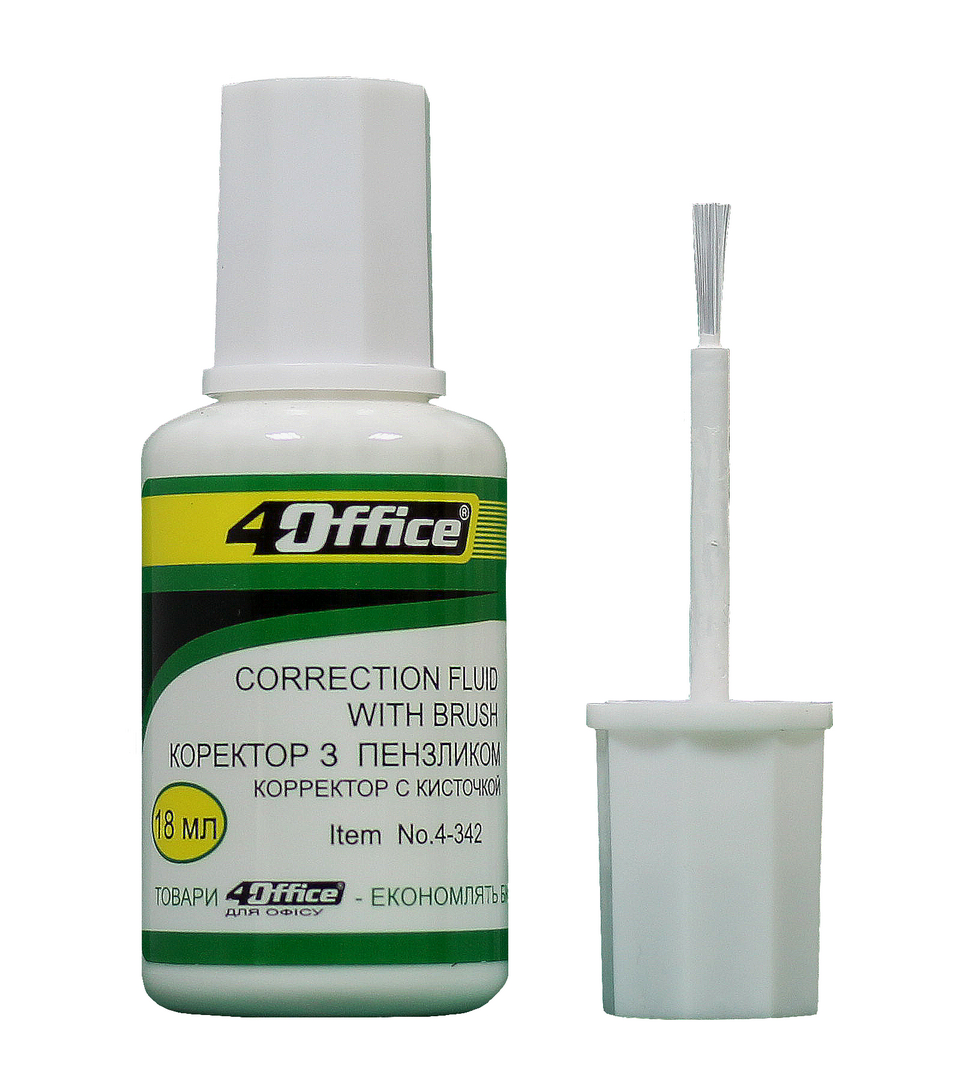 Коректор 18мл., з пензликом, на спиртовій основі 4Office - фото 3
