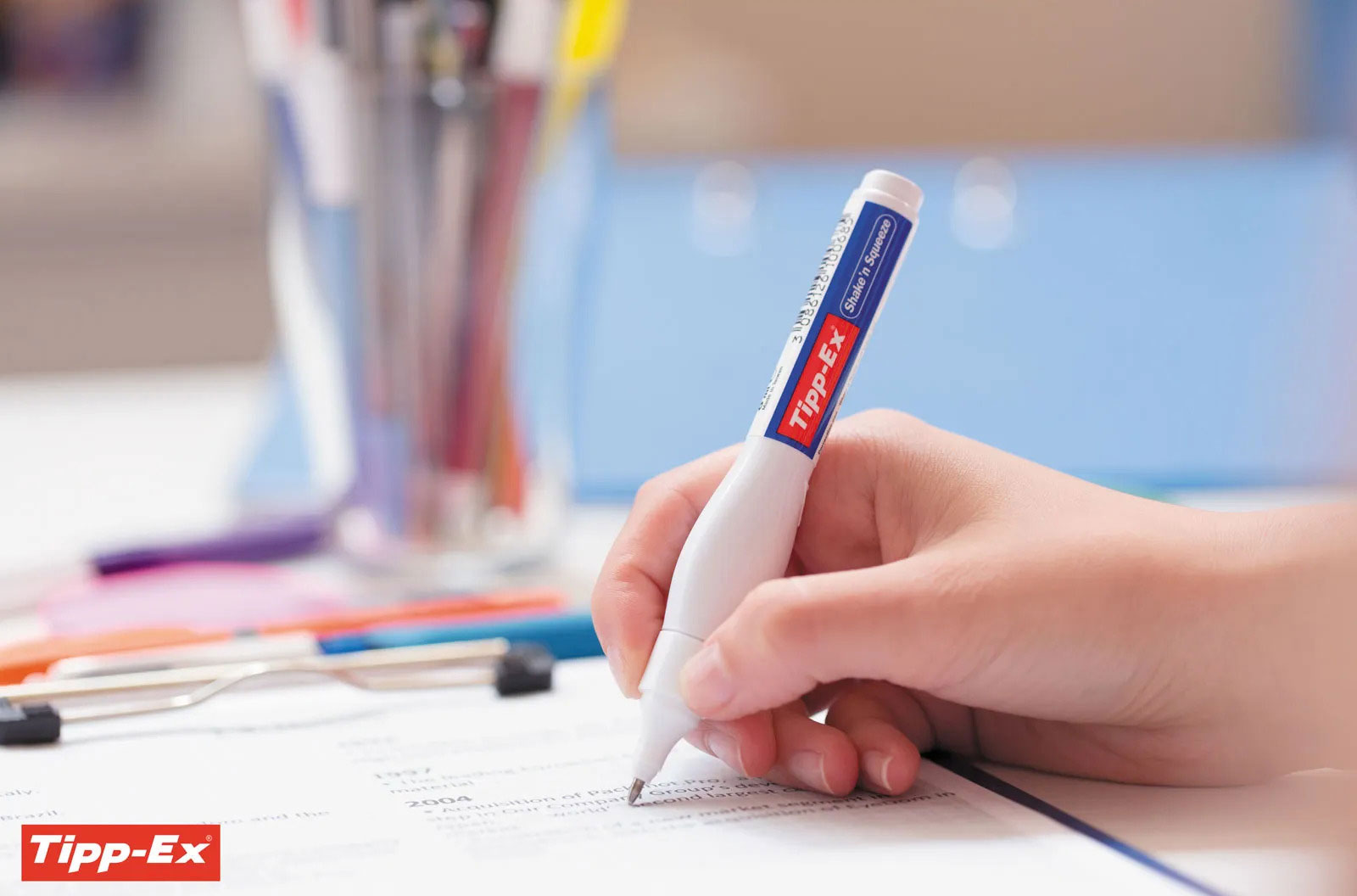 Корректор-ручка 8мл. TIPP-EX Shake`n Squeeze, металлический наконечник Bic - фото 3