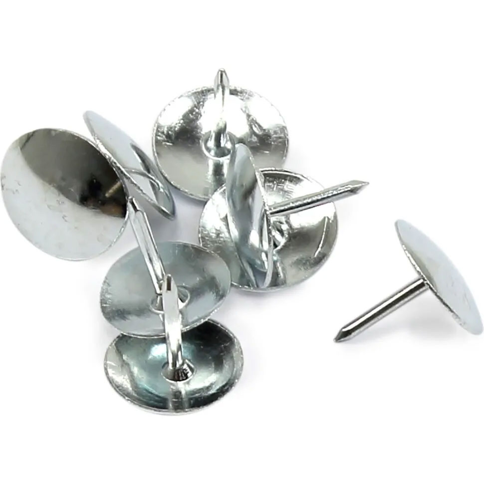 Кнопки металеві 50шт/уп., нікель. 4Office - фото 2