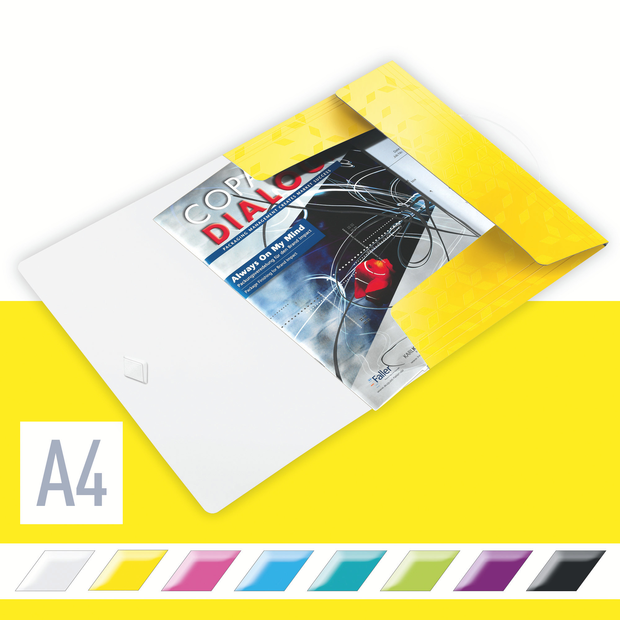 Папка на гумках Wow А4, 30мм., до 150арк.,  пластик, метал. жовт. LEITZ - фото 3