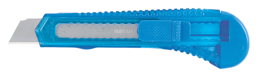 Ніж канцелярський великий 18мм., пластиковий BuroMax - фото 1
