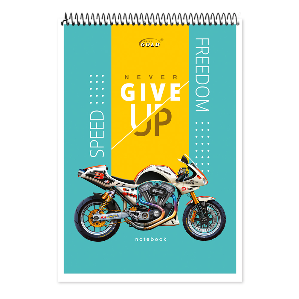 Блокнот на спіралі Golg А5 48арк., клітинка Бріск - фото 3