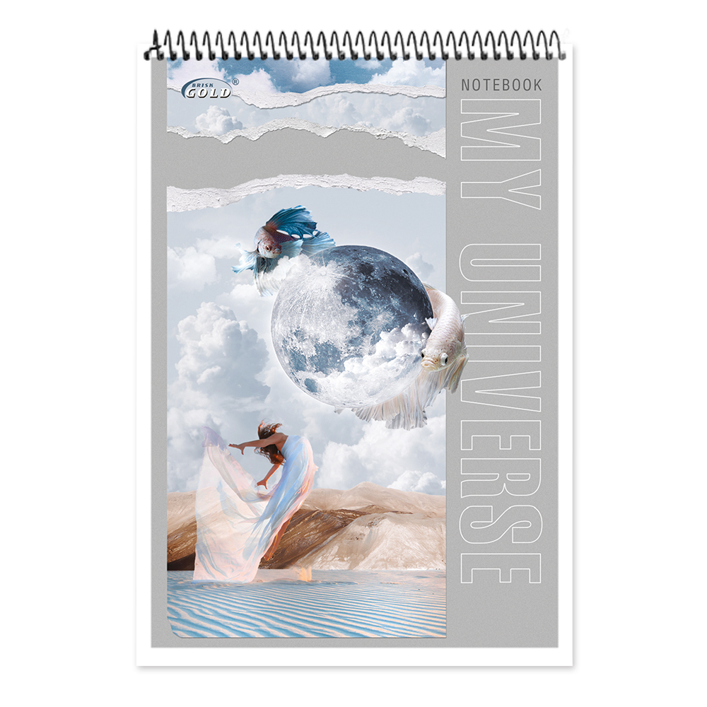 Блокнот А5 на спирали 80л., кл. Gold Бриск - фото 2