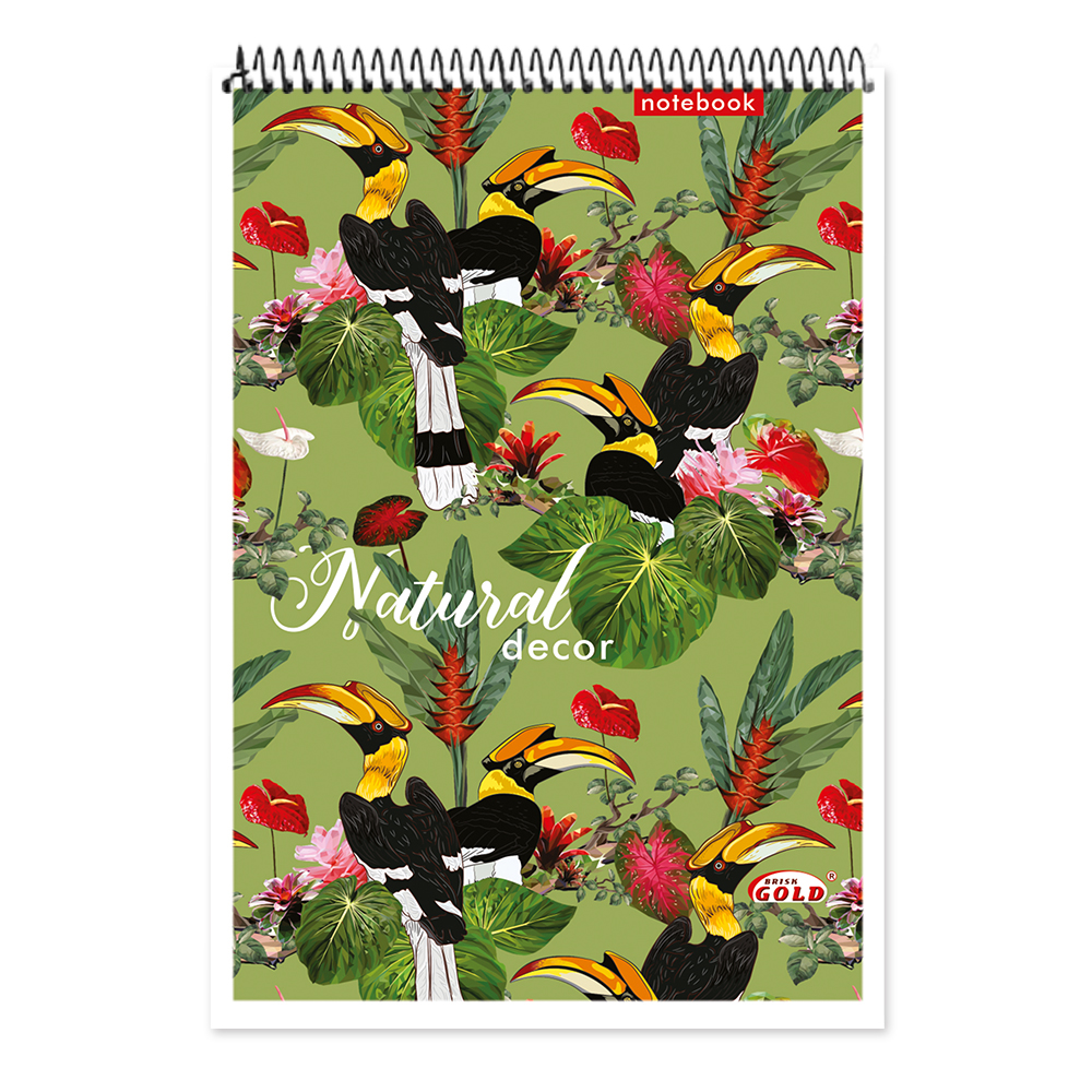 Блокнот А5 на спирали 80л., кл. Gold Бриск - фото 3