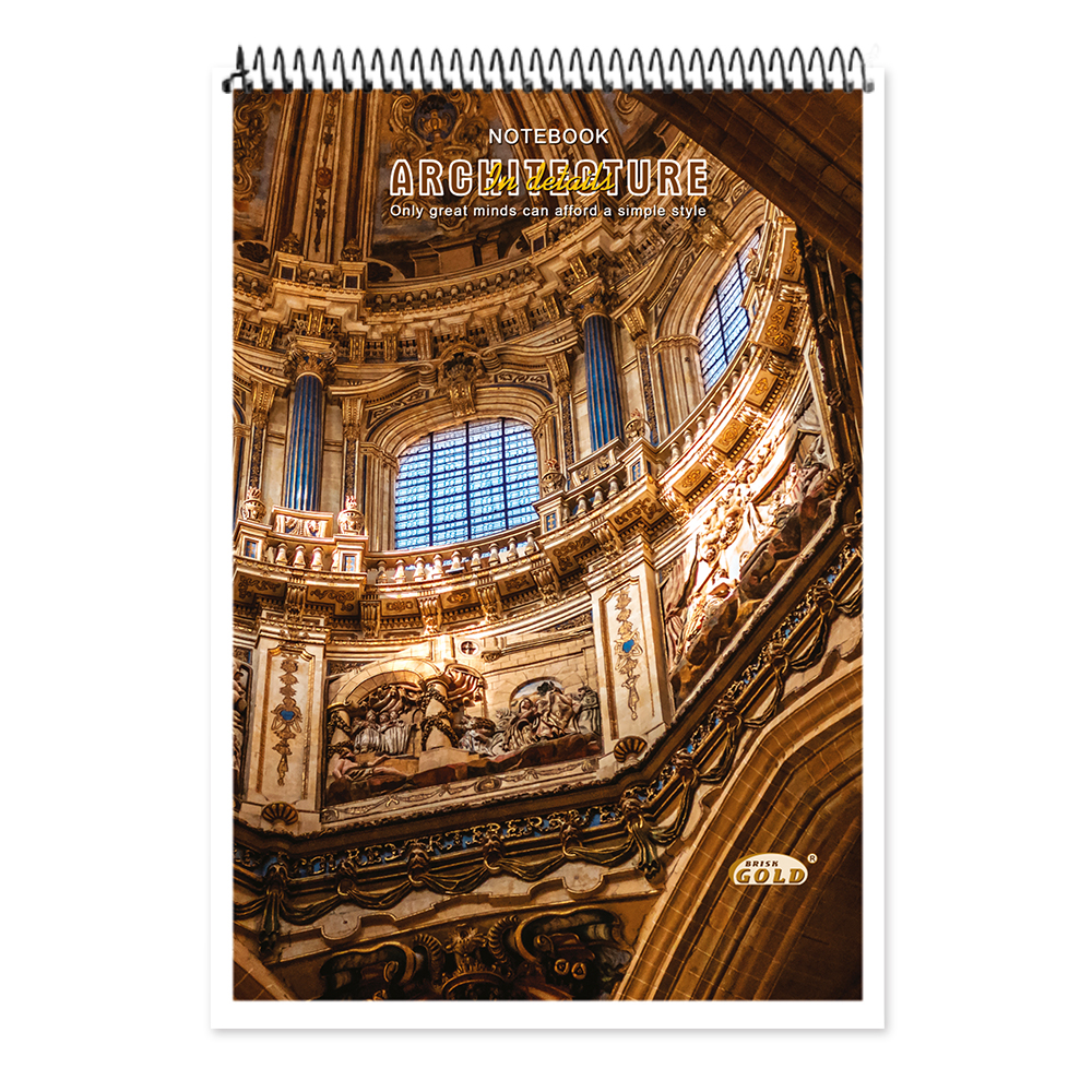 Блокнот А5 на спирали 80л., кл. Gold Бриск - фото 5