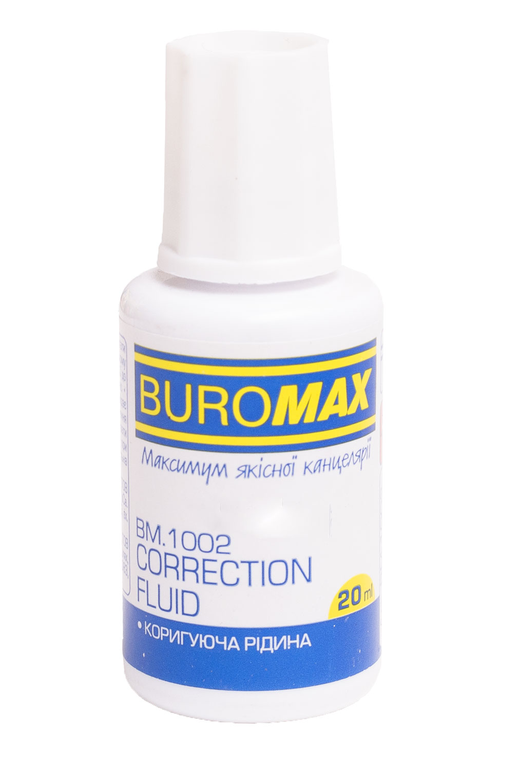 Коректор 20мл, з пензликом, на масляній основі BuroMax - фото 1