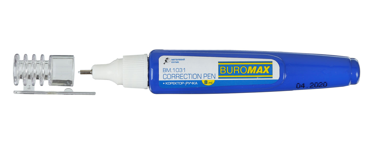 Корректор-ручка 8мл., металлический наконечник BuroMax - фото 2