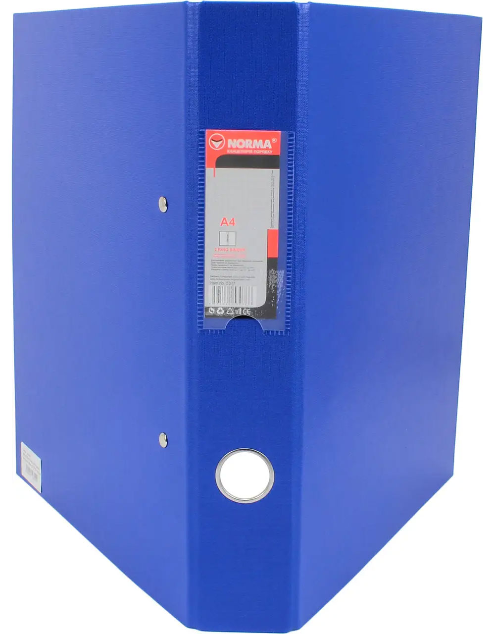 Папка А4, 50мм., 4кільця, картон PVC покриття, син. NORMA - фото 3