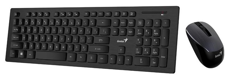 Комплект бездротовий клавіатура + миша Genius SlimStar 8008 WL Black Ukr, чорн. Genius - фото 1