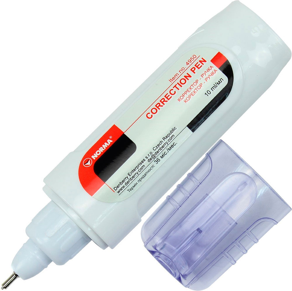 Коректор-ручка 10мл.,  металевий корегуючий вузол NORMA - фото 4