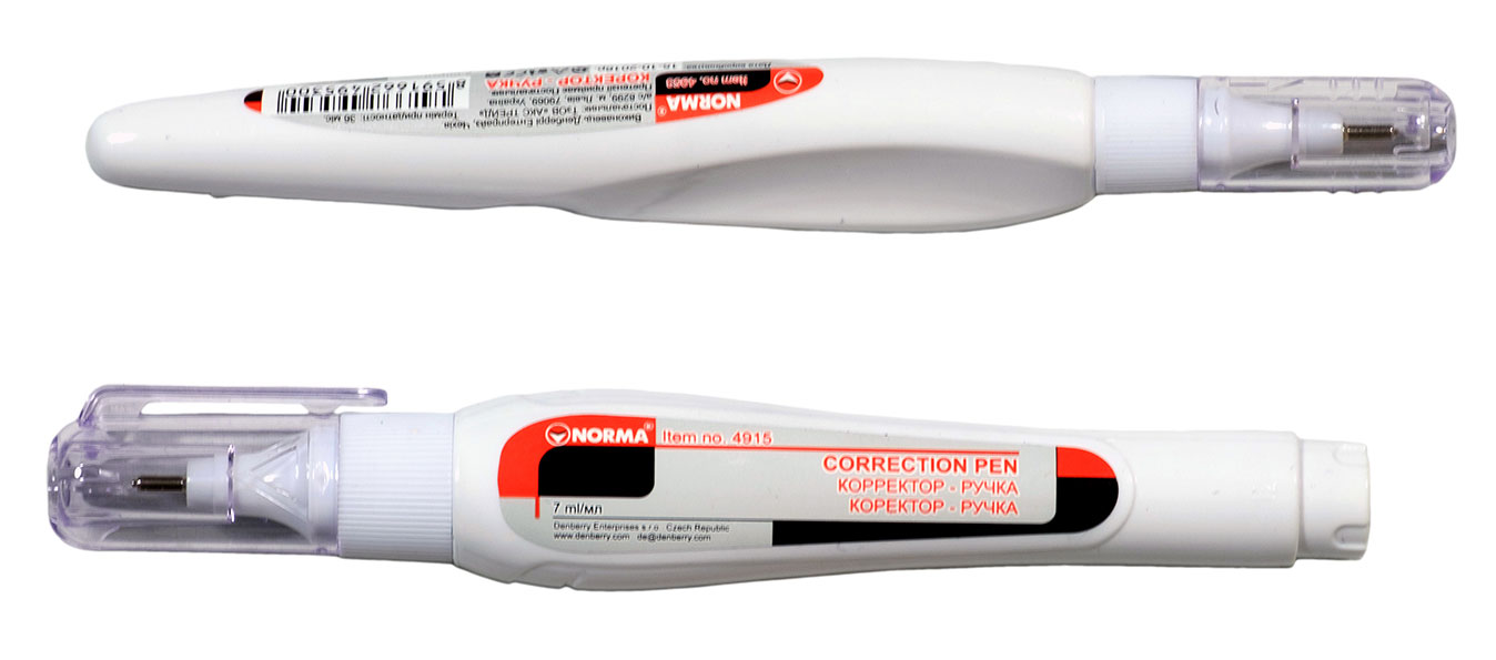 Корректор-ручка 7мл., металлический наконечник NORMA - фото 1