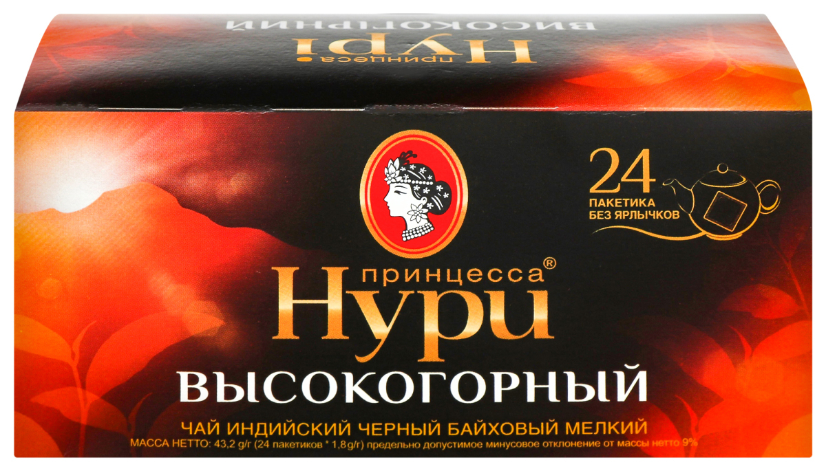 Чай чорний класичний Високогірний, 24пак. по 1,8г, без ярлика Принцеса Нурі - фото 2
