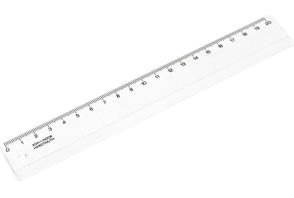 Лінійка пластикова 20см, прозор. Koh-i-noor - фото 1