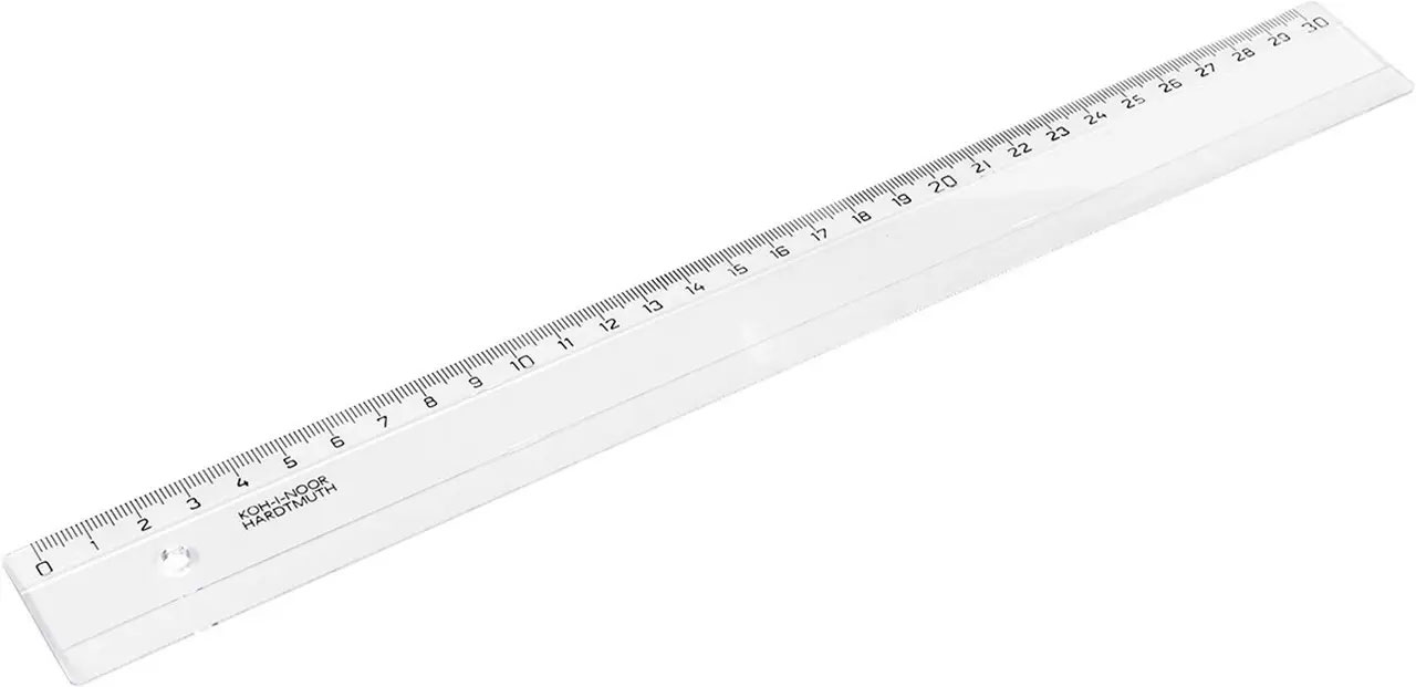 Лінійка пластикова 30см, прозор. Koh-i-noor - фото 1