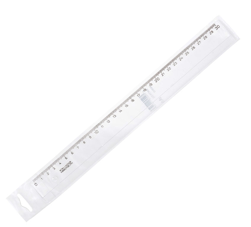 Лінійка пластикова 30см, прозор. Koh-i-noor - фото 2