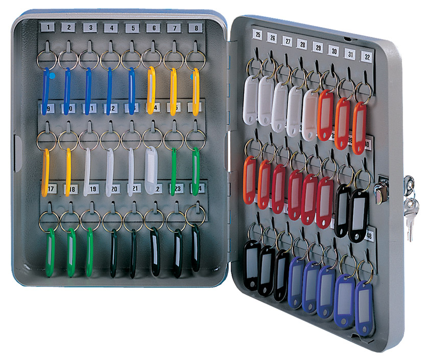 Сейф настінний для 48 ключів металевий, сір. DONAU - фото 1