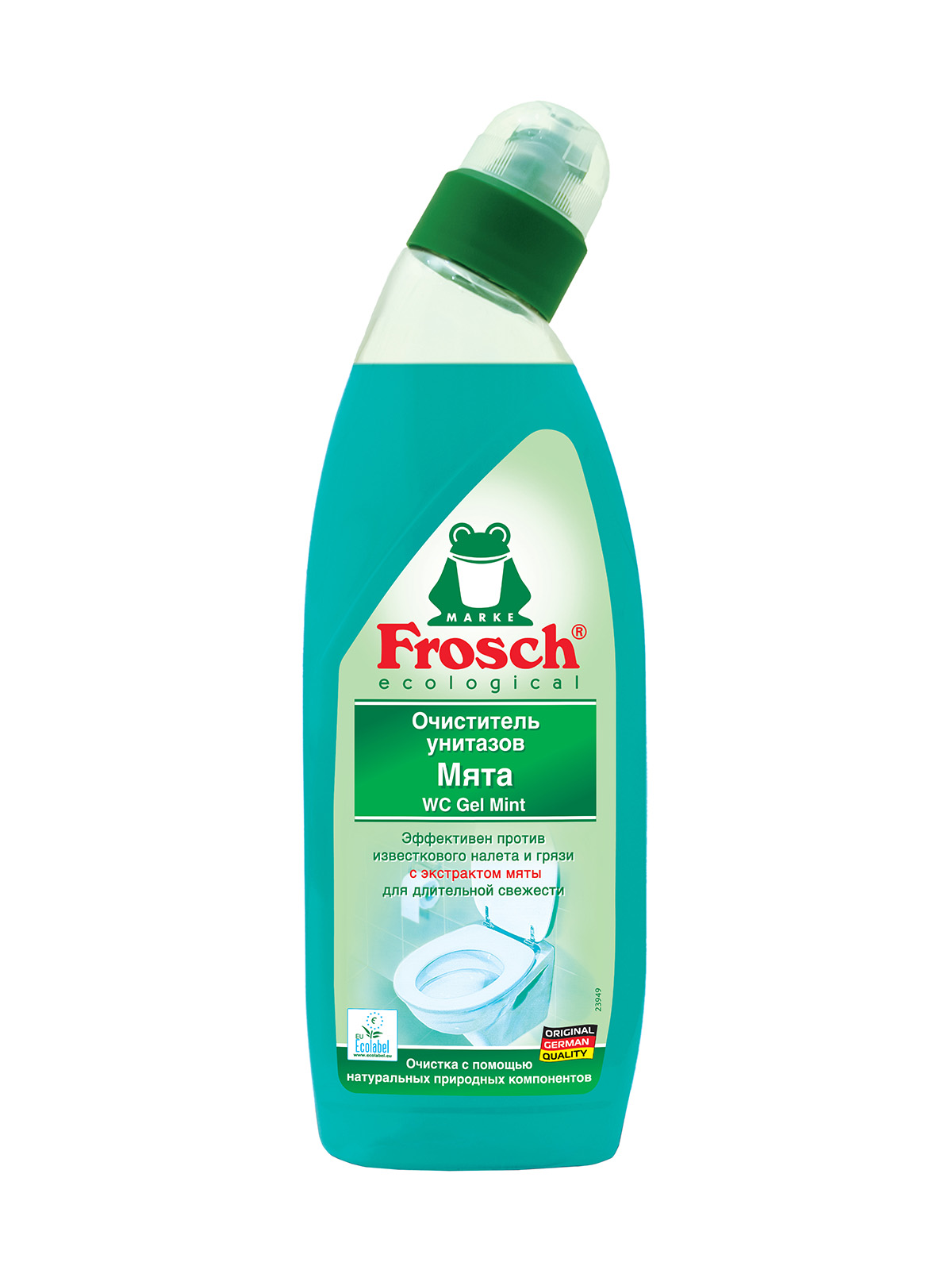 Засіб для чищення унітазів, 750мл., гель, М'ята Frosch - фото 1