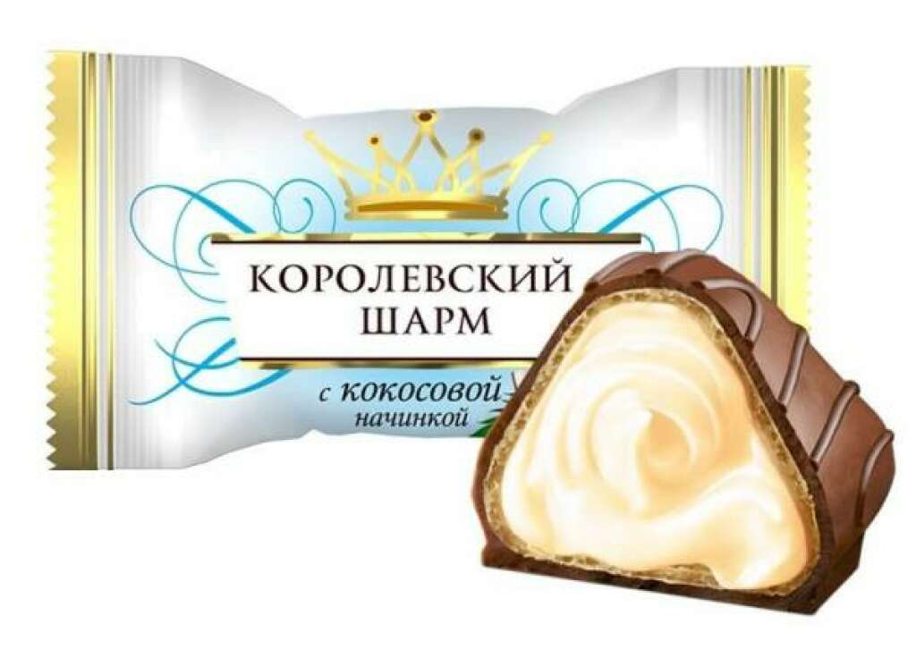 Цукерки Королівський шарм з кокосовою начинкою, 110г. АВК - фото 2
