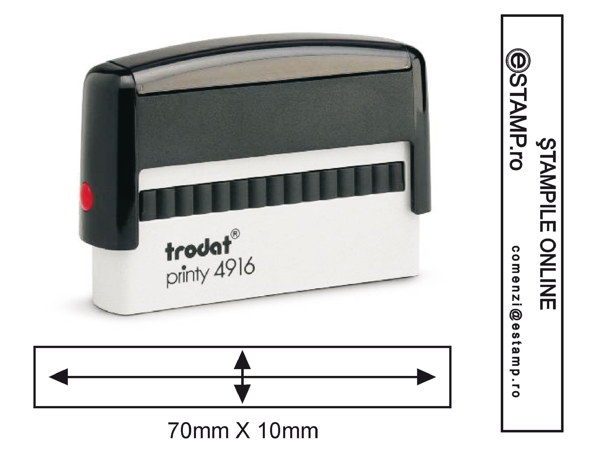 Штамп самонаборный 2-х строчный 4916 Trodat - фото 3