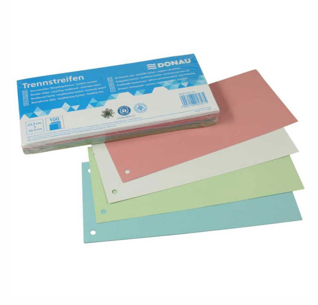 Розділюючі смуги картонні 105*230мм.,100шт, асорті DONAU - фото 2
