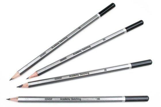 Набор карандашей чернографитных Academy Sketching, 12шт/уп. (6B,5B,4B,3B,2B,B,HB,H,2H,3H,4H,5H) Derwent - фото 1