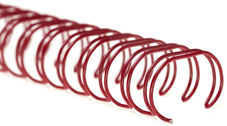 Пружины метал. 16,0 мм.; 2:1, 50шт./уп., красн. D&Art - фото 1