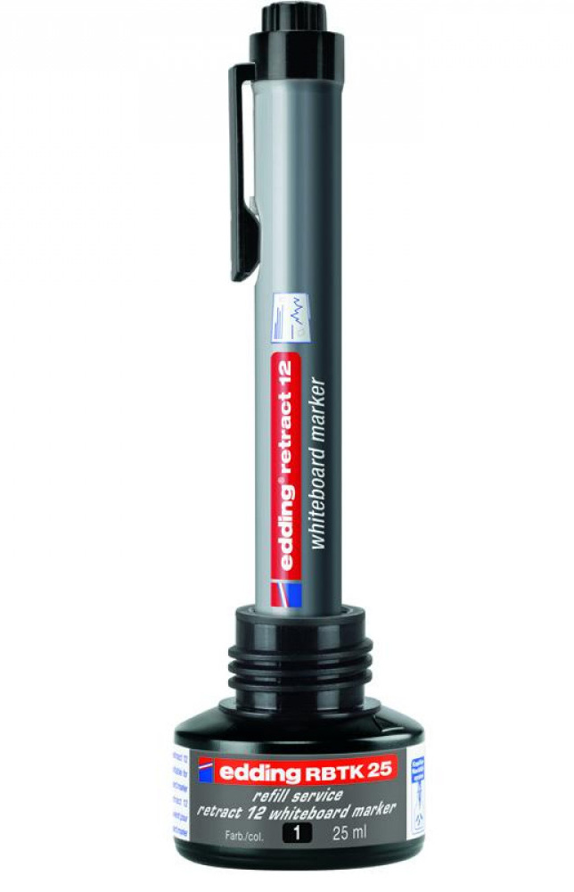 Чорнило для заправки маркерів для сухостиральних дощок BTK25, 25мл., чорн. Edding - фото 1