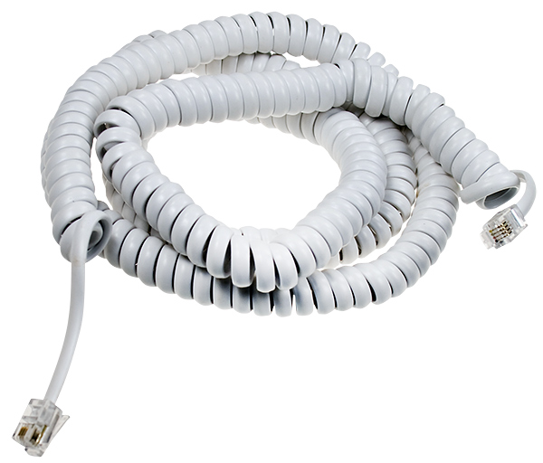 Шнур кручений телефонний, довжина 4,5м., 4р4с, біл. Україна - фото 1