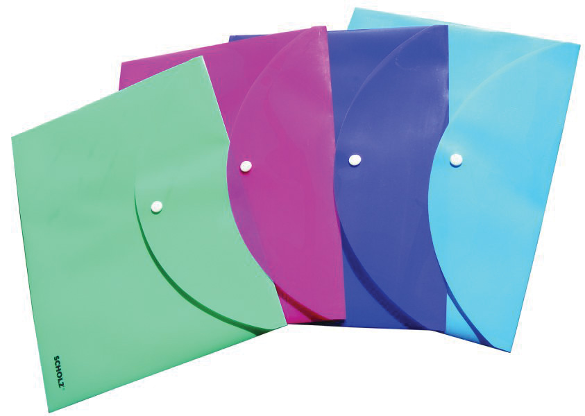 Папка-конверт на кнопці А4 Charming, непроз., рожев. Scholz - фото 1