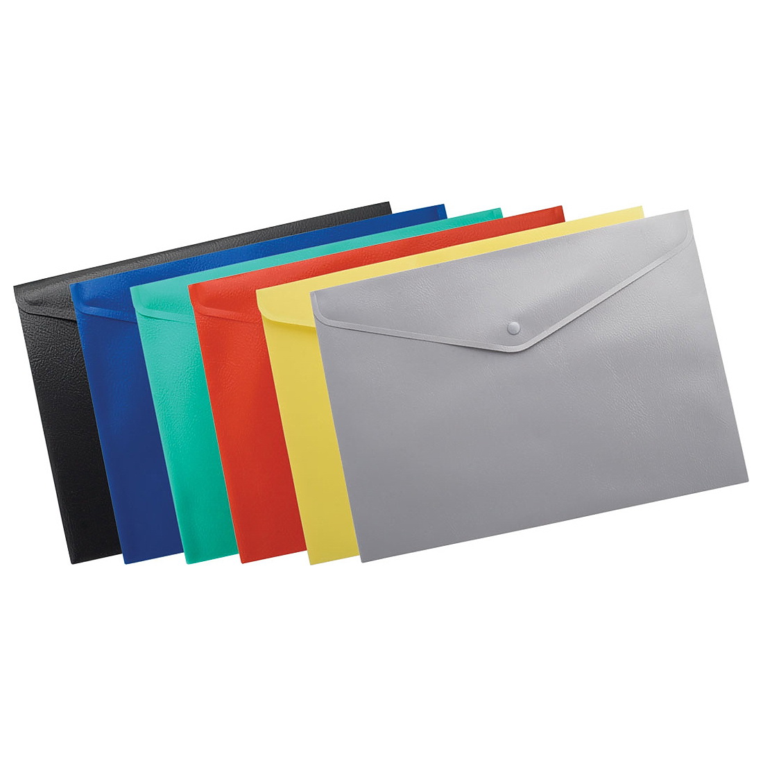 Папка-конверт на кнопці, А5 не пр., зелен. BuroMax - фото 1