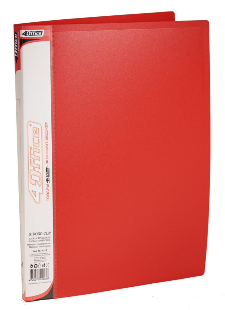 Папка с боковым прижимом А4, 18мм., пластик, ассорт. 4Office - фото 3