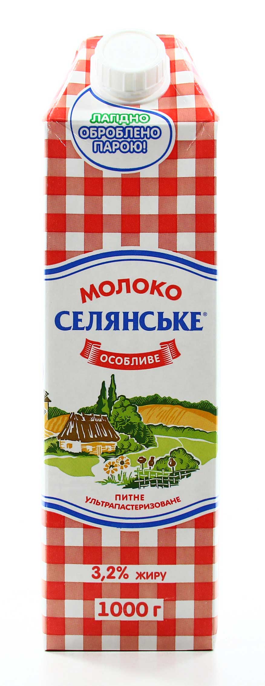 Молоко 950г., 3,2%, тривалого зберігання Селянське - фото 1