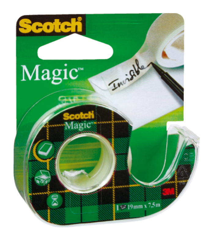 Скотч с диспенсером 19мм.,*7,5м. Magic, матовый, для купюр 3M - фото 1