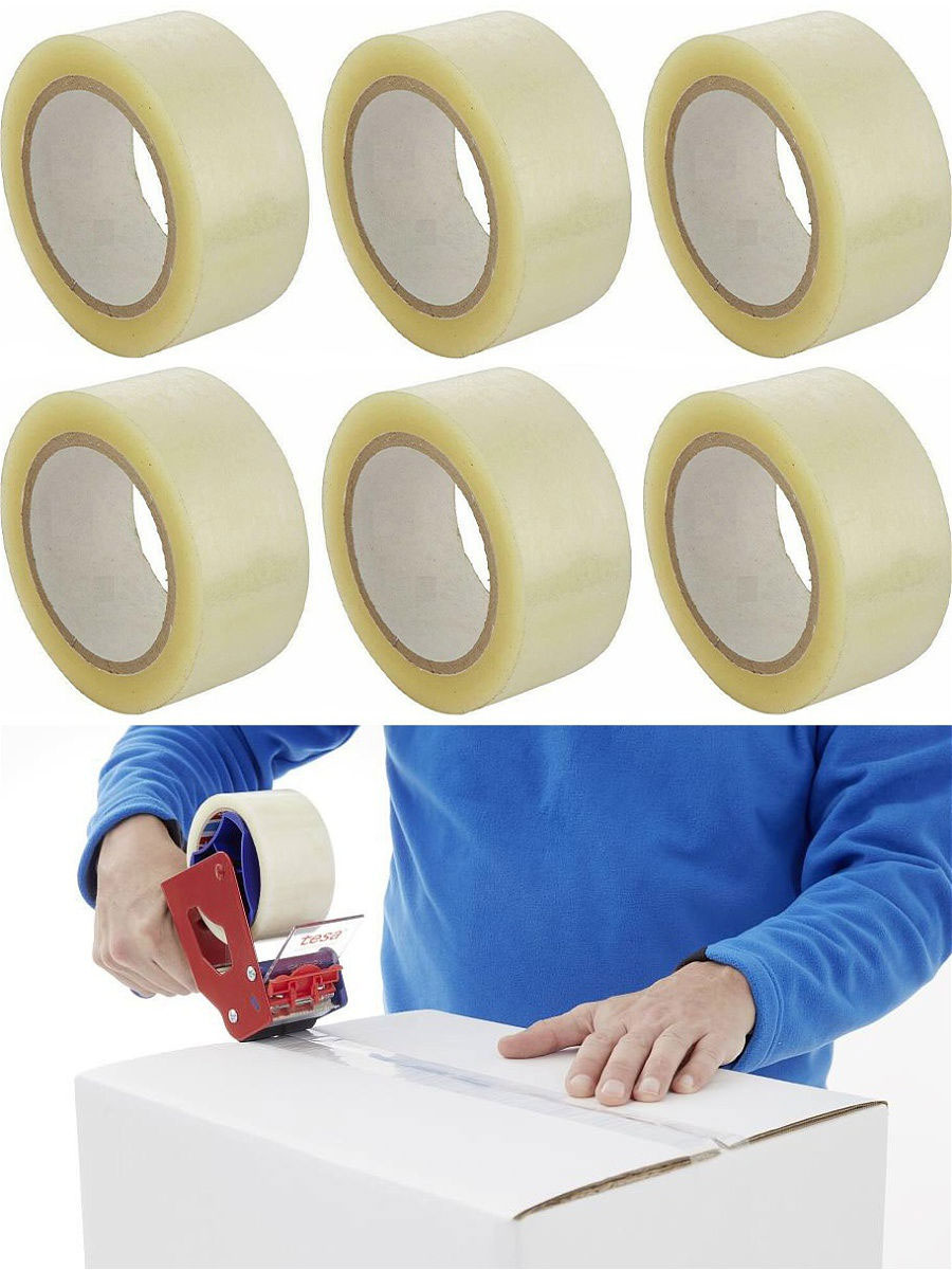 Клейка стрічка пакувальна 48мм.*60м (66ярд), 45мкм, прозор. Україна - фото 2